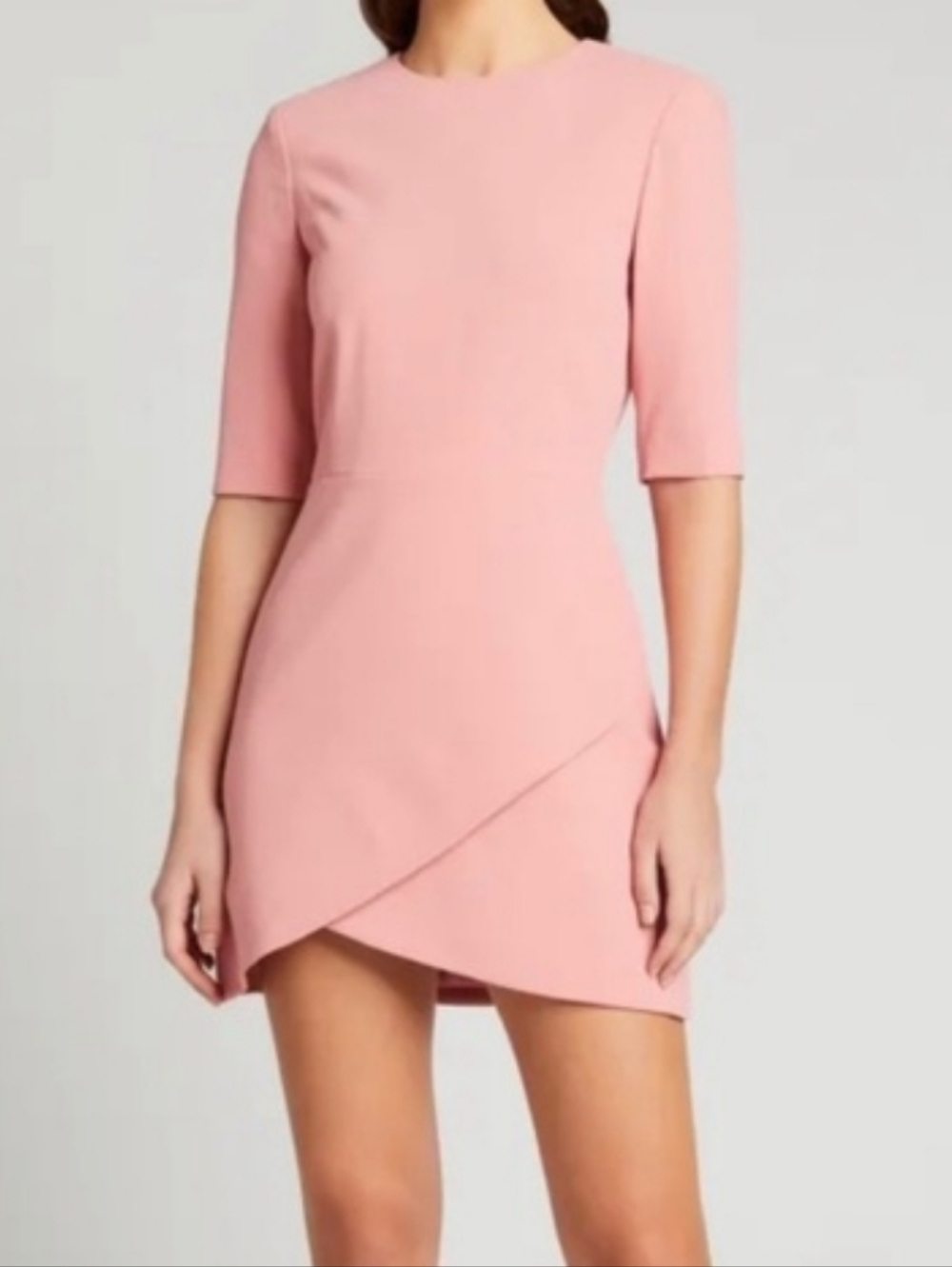 Alice + Olivia Calista Rose Pink Short Sleeve Classic Dress Size 12